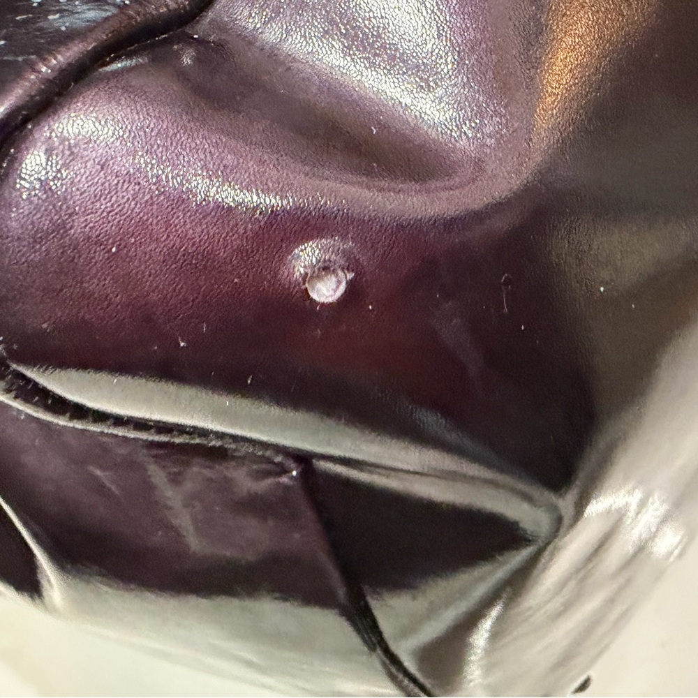 Salvatore Ferragamo Deep Burgundy Patent Shoulder Bag - Picture 8 of 9